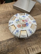 Bonbonnière porcelaine de limoges décor floral