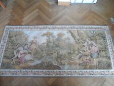 TAPISSERIE MURALE D AUBUSSON TABLEAU PANNEAU GOBELIN TENTURE  h 75 x l 190cm