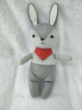 doudou peluche lapin gris