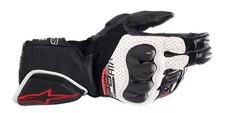 Gants Moto Traforés Alpinestars SP-8 V3 Air Homme Noir Blanc Rouge Brillant
