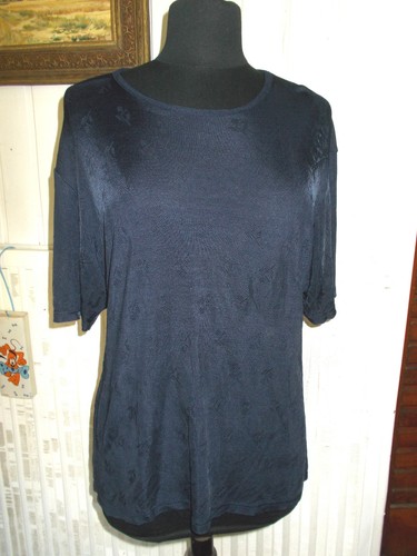 Top shirt viscose bleu - t-shirt,