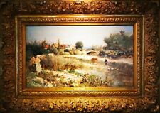 Adolphe Appian (1818-1898)- Ecole Lyonnaise- Huile Sur Toile- Paysage Dans l'Ain