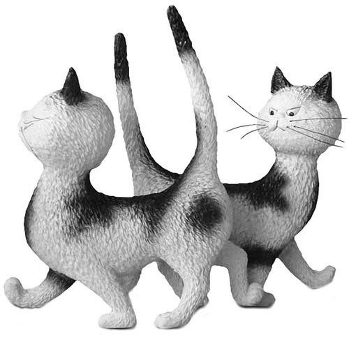 Statuette les chats par dubout - les,