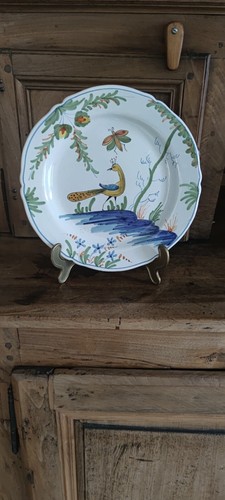 Assiette faience polychromme - faience,