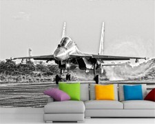 PAPIER PEINT AVION DE CHASSE  REVETEMENT MURAL HAUTE QUALITE PLUSIEURS FINITIONS