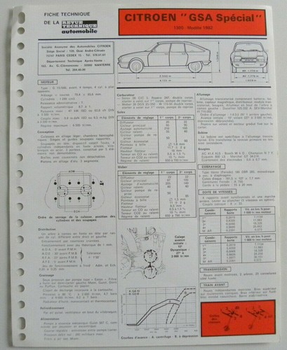 Fiche technique automobile