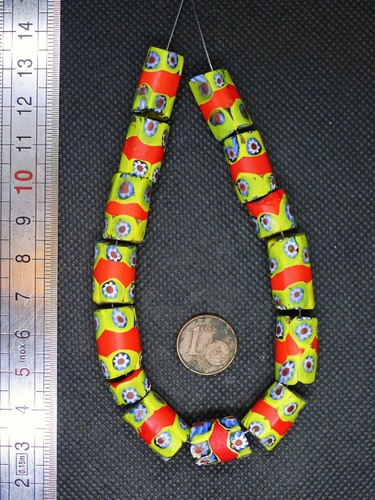 Perles millefiori verre murano - perles,