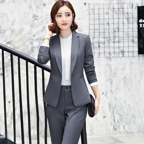 Tailleur complet femme gris - tailleur,