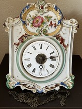 Petite Pendule Forêt Noire porcelaine FURDERER Jaegler Suisse Black Forest XIXe