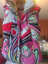 Emilio Pucci x Rossignol Kaylash Signature Print Puffer Ski Vest Gilet M L