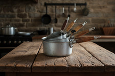 Authentique Série de Casseroles Anciennes – Charme Rétro pour votre Décoration