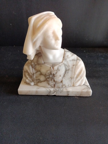 Ancien buste albatre 21cm - buste, en