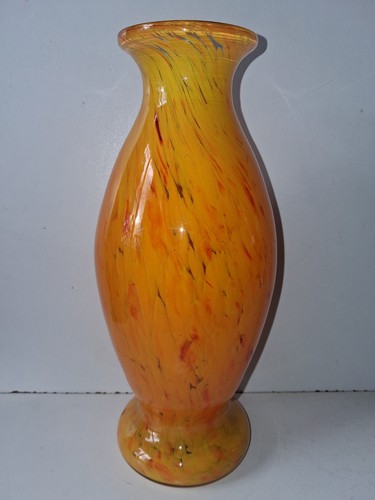 Vase verre clichy murano - murano, jaune
