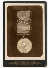 PHOTO CABINET carte album, Médaille Guerre de Crimée Sébastopol revers marin