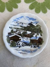 Ancienne Petite Coupelle Assiette Miniature Montagne Chalet La Giettaz Deco