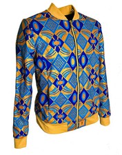 Bomber wax tissu africain ethnique blouson veste original motifs géométriques