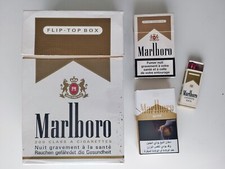 Lot MARLBORO ancienne cartouche de cigarette vide + 3 paquets vides