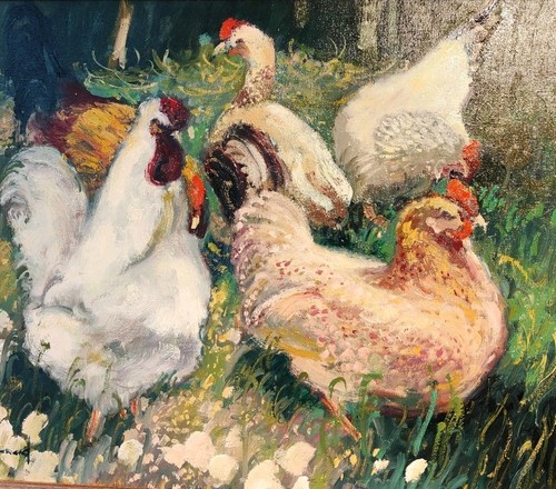 Tableau les poules - tableau, par