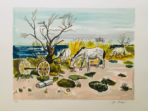 Yves brayer chevaux - au, bord