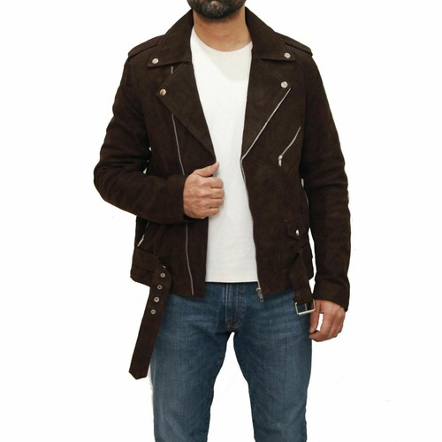 Veste cuir suédé agneau - cuir, d'agneau