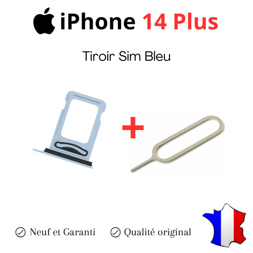 Tiroir double sim - sim, bleu