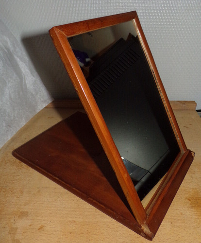 Ancien miroir voyage pliant - ancien,