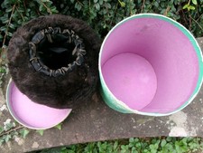 Ancien manchon en fourrure dans sa boite Accessoire d'époque années  1900