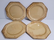POET-LAVAL France  x 4 Assiettes octogonales (21cm) style creil