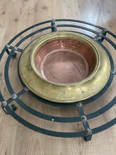 Brasero en laiton avec support en fer, début XXe siècle, Italie