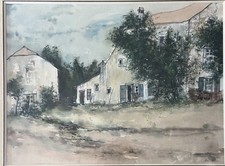 Bernard Gantner, la cour de la ferme. Vers Belfort ?