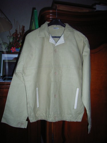Blouson toile kaki garni - blouson,