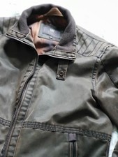 Veste de course homme M&S marron faux cuir