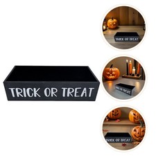  Plateau De Service Bois Support Bonbon Décoration Fête D'Halloween