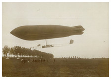 France, Sortie du dirigeable Colonel Renard à Beauval, Tirage vintage, 1909 Fran