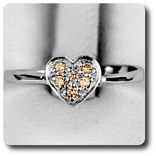 Bague diamant champagne argent - bague,