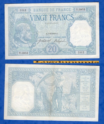 Francs bayard 12 - francs, 7/12/1918