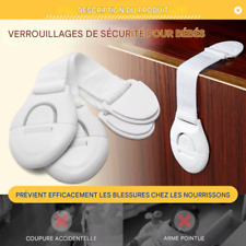 Verrou Sécurité Bébé Adhésif Bloque Tiroirs, Portes et Réfrigérateurs sangle x6