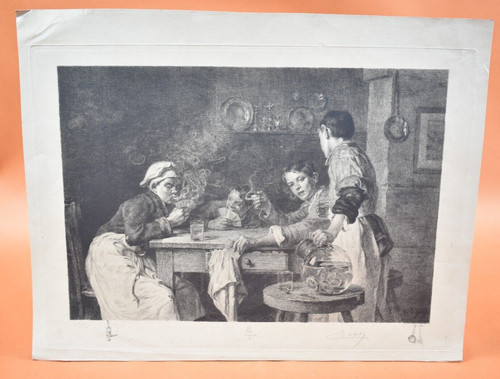 Gravure xxème scène - xxème,