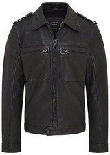 Homme Classique Noir Cuir