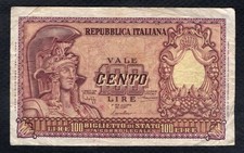 Italie 100 lire 1951 elmata - 100,
