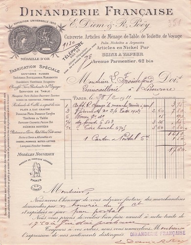 Paris dinandier diem peey - 75,