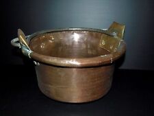 CHAUDRON CUIVRE ANCIEN POIGNEE FER FORGE JUS DE GRANGE A NETTOYER DECO CHEMINEE