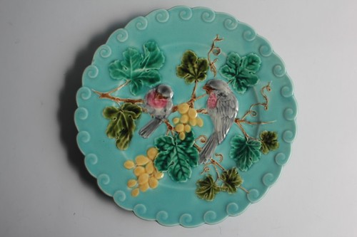 Assiette barbotine oiseaux - assiette,
