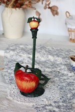 Dévidoir essuie-tout vintage en fonte – Motif pomme