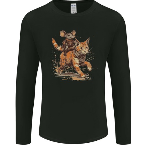 Chat souris hiver amusant - hiver,