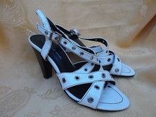 SEXY CHAUSSURES / SANDALES FEMME BLANC FURIOSA DI MODA P. 40 TALON 10 cm NEUF !