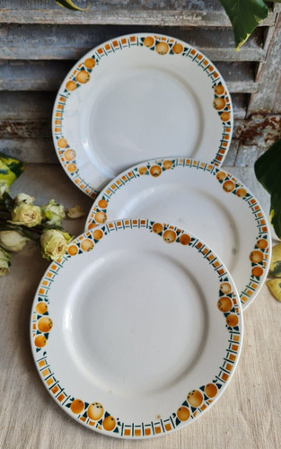 Anciennes assiettes plates - anciennes,