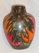 ANCIEN VASE CERAMIQUE FLAMMEE SIGNE A IDENTIFIER VALLAURIS ? ANDUZE ?