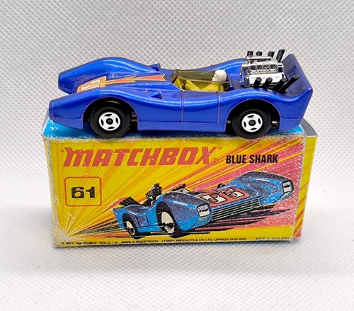 Blue shark matchbox - blue,