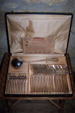 MENAGERE 37 COUVERTS ANCIENS ART DECO EN METAL ARGENTE " ORFEVRERIE ORBRILLE "!!